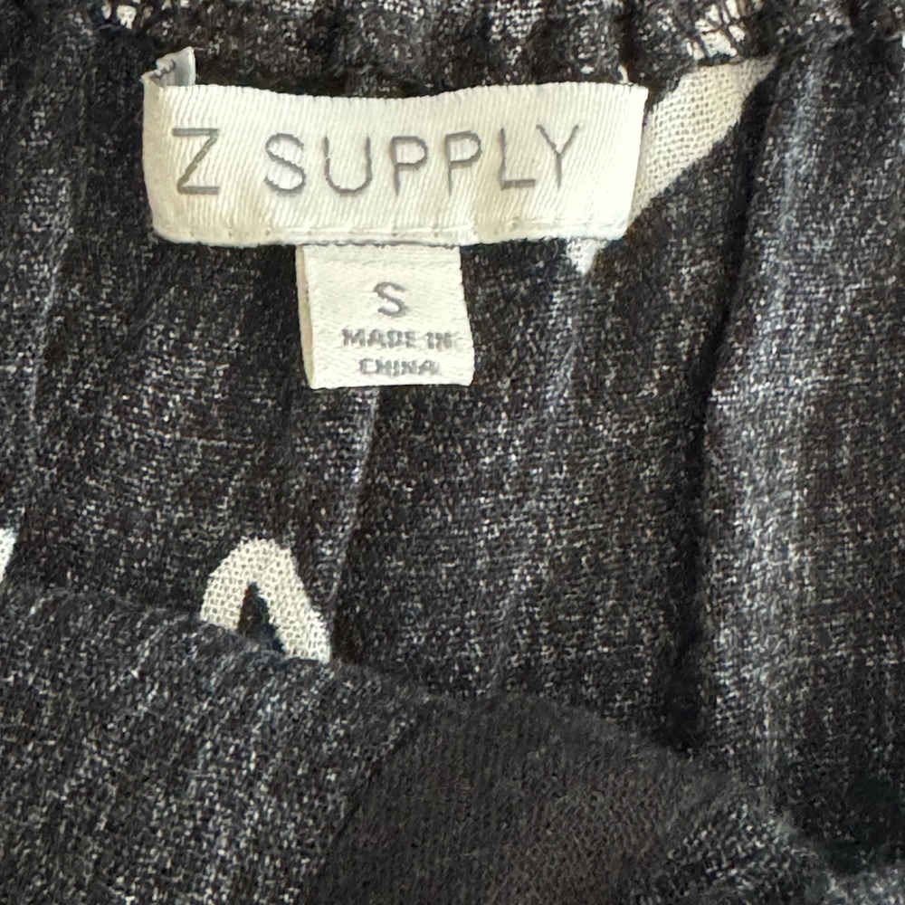 Z Supply Black White Print Athena Top Size Small - Picture 7 of 9